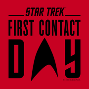 Star Trek: First Contact Black Logo Adult Short Sleeve T-Shirt
