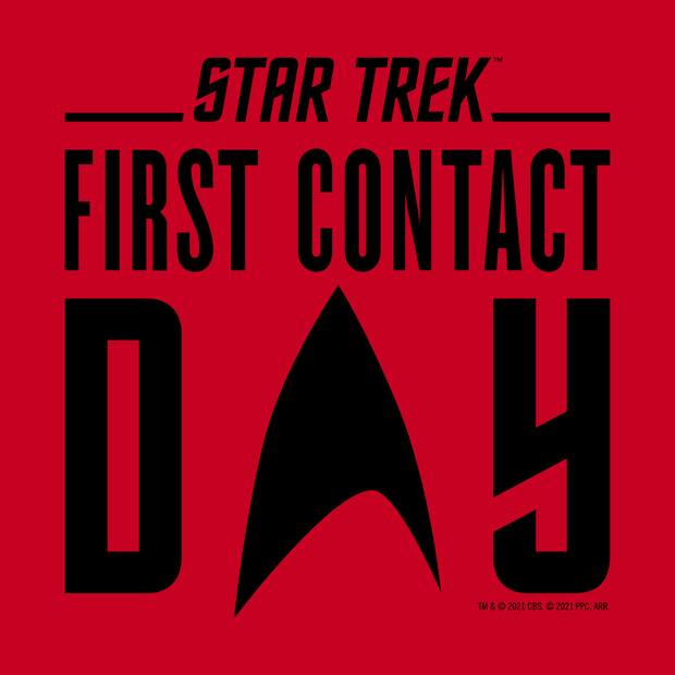 Star Trek: First Contact Black Logo Adult Short Sleeve T-Shirt