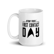 Star Trek: First Contact Day Black Logo White Mug