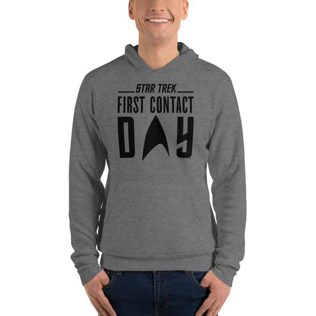 Star Trek: First Contact Day Black Logo Hooded Sweatshirt