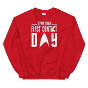 Star Trek: First Contact White Logo Fleece Crewneck Sweatshirt