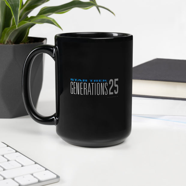 Star Trek: Generations Delta 25 Logo Black Mug