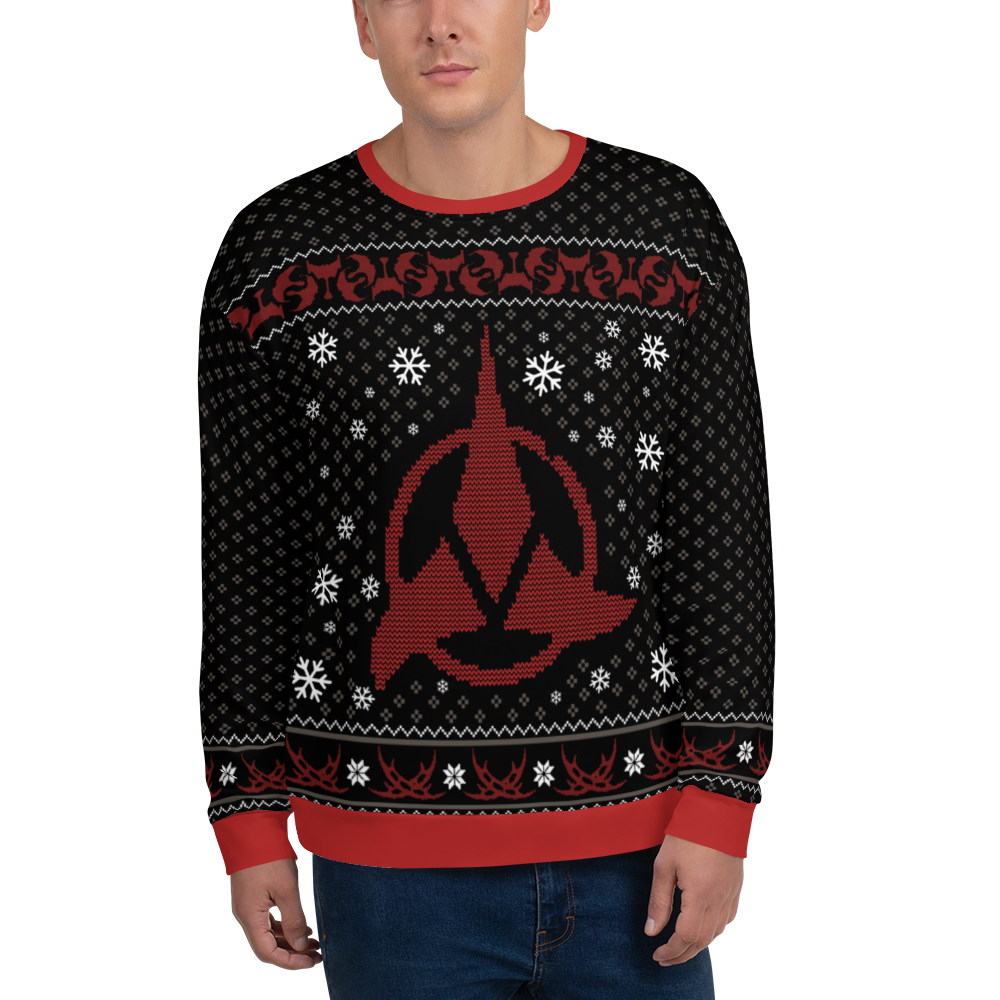 Star Trek Klingon Christmas Adult All-Over Print Sweatshirt | Star Trek Shop