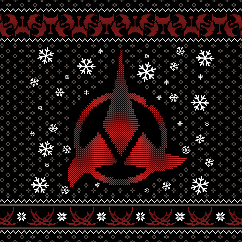 Star Trek Klingon Christmas Adult All-Over Print Sweatshirt