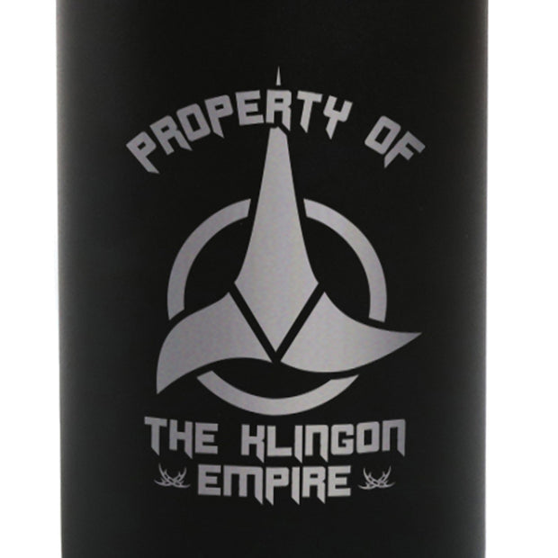 Star Trek Klingon Property Of Laser Engraved SIC Water Bottle