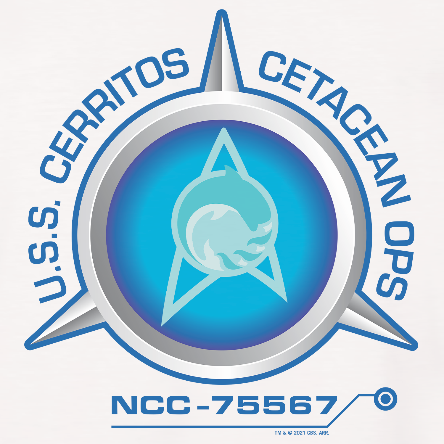 Star Trek: Lower Decks Cetacean Ops Delta Logo Adult Short Sleeve T-Shirt