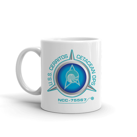 Star Trek: Lower Decks Cetacean Ops Delta Logo White Mug