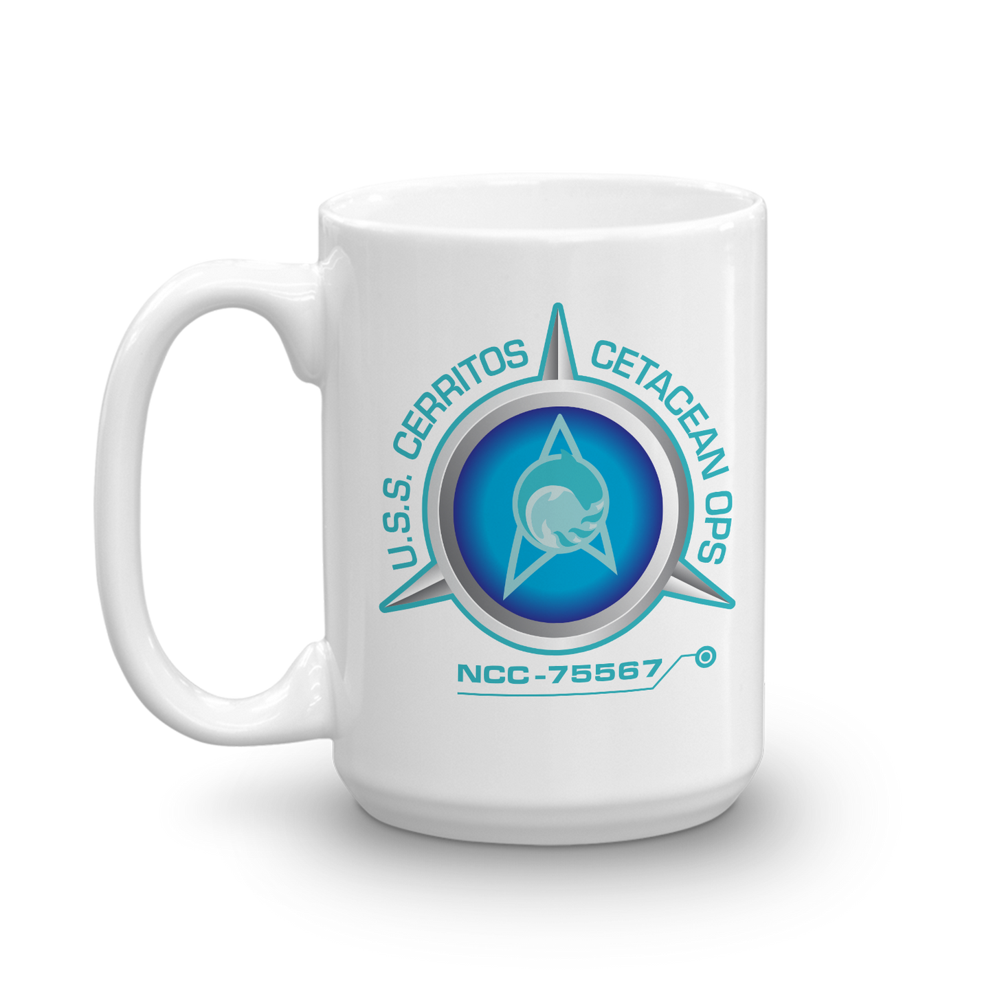 Star Trek: Lower Decks Cetacean Ops Delta Logo White Mug