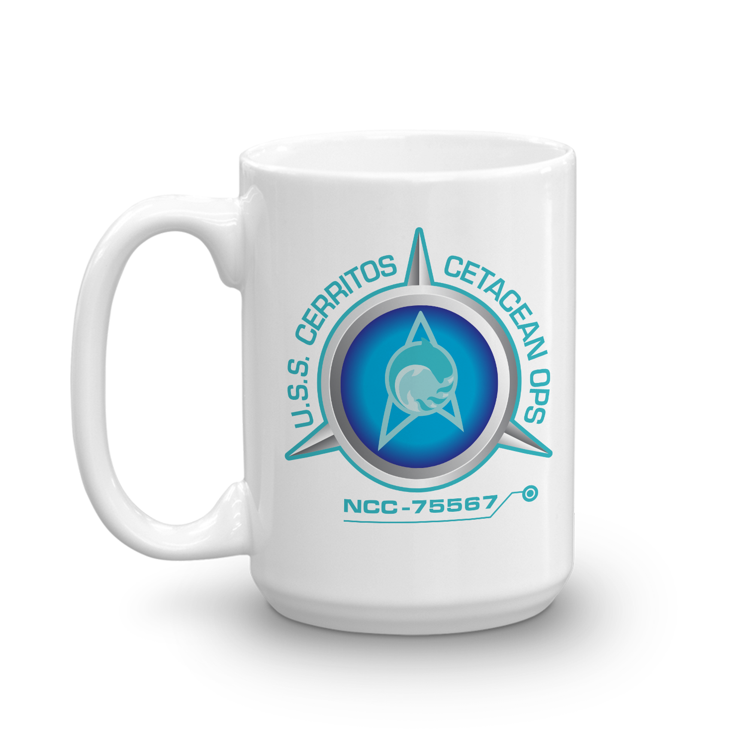 Star Trek: Lower Decks Cetacean Ops Delta Logo White Mug