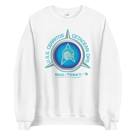 Star Trek: Lower Decks Cetacean Ops Delta Large Logo  Fleece Crewneck Sweatshirt