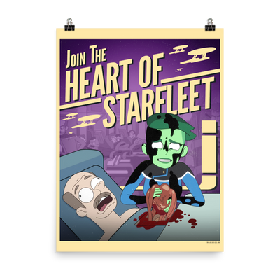 Star Trek: Lower Decks Heart of Starfleet Recruiting Premium Satin Poster