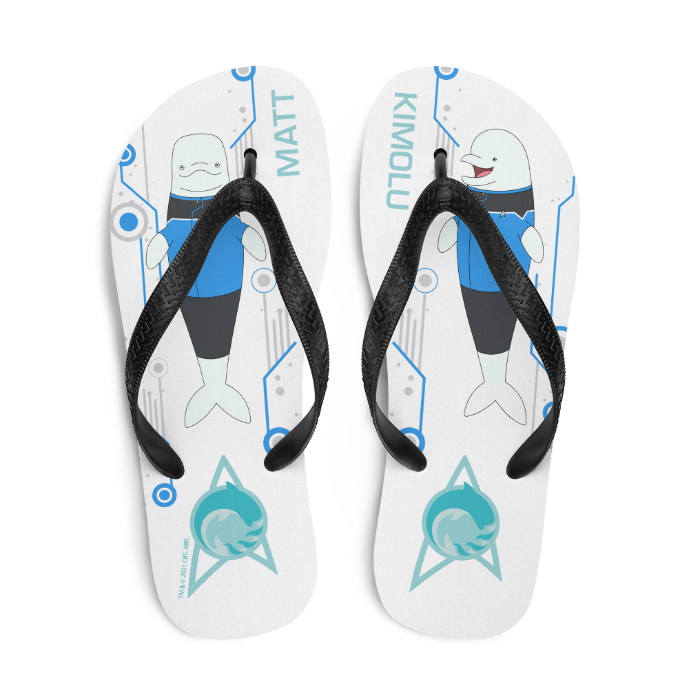 Star Trek: Lower Decks Matt & Kimolu Adult Flip Flops