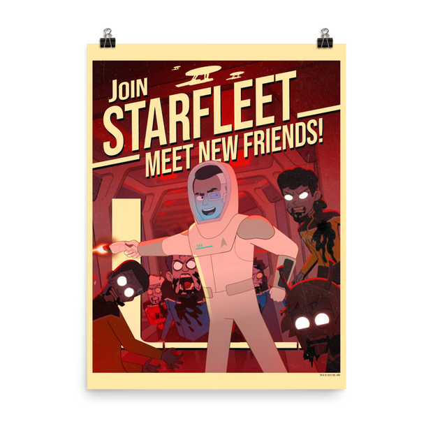 Star Trek: Lower Decks New Friends Recruiting Premium Satin Poster