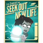 Star Trek: Lower Decks New Life Recruiting  Premium Satin Poster