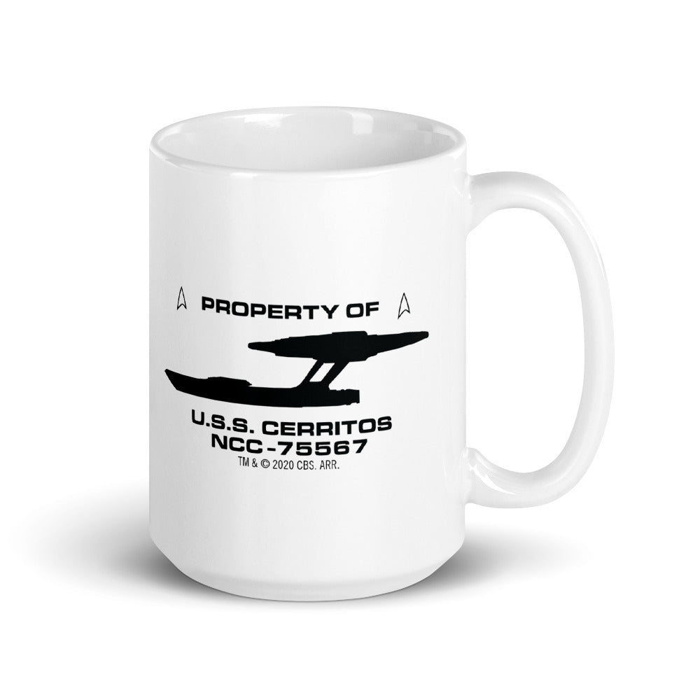 Star Trek: Lower Decks Property Of White Mug