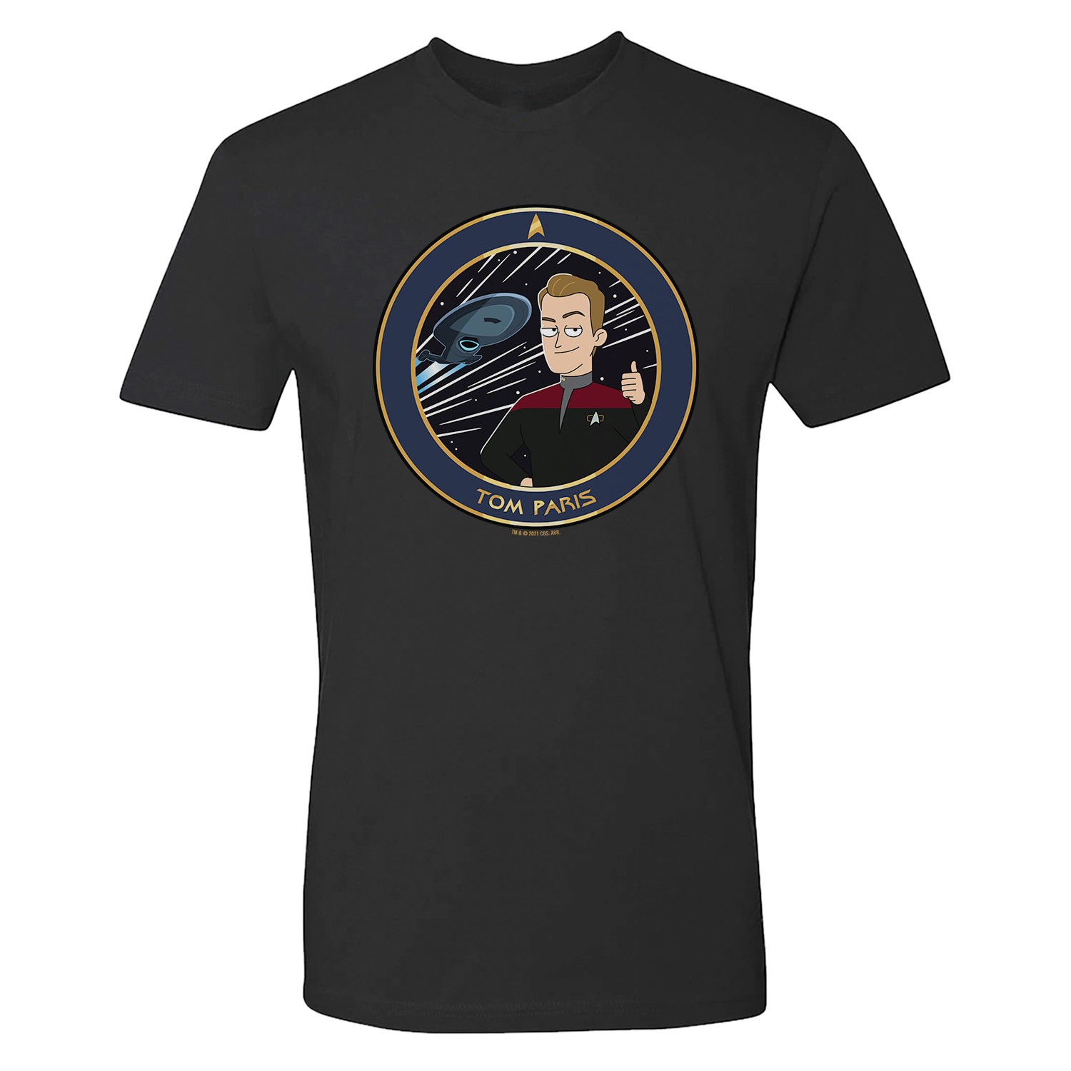 Star Trek: Lower Decks Tom Paris Plate Adult Short Sleeve T-Shirt