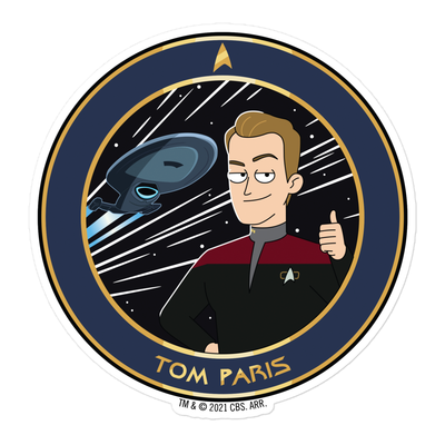 Star Trek: Lower Decks Tom Paris Plate Die Cut Sticker