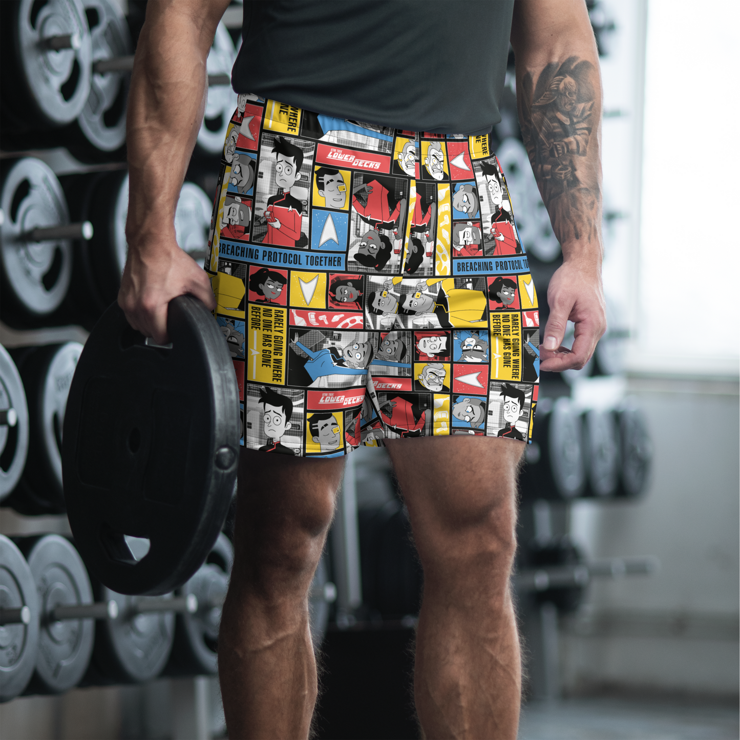 Star Trek: Lower Decks Blocks Pattern Athletic Shorts