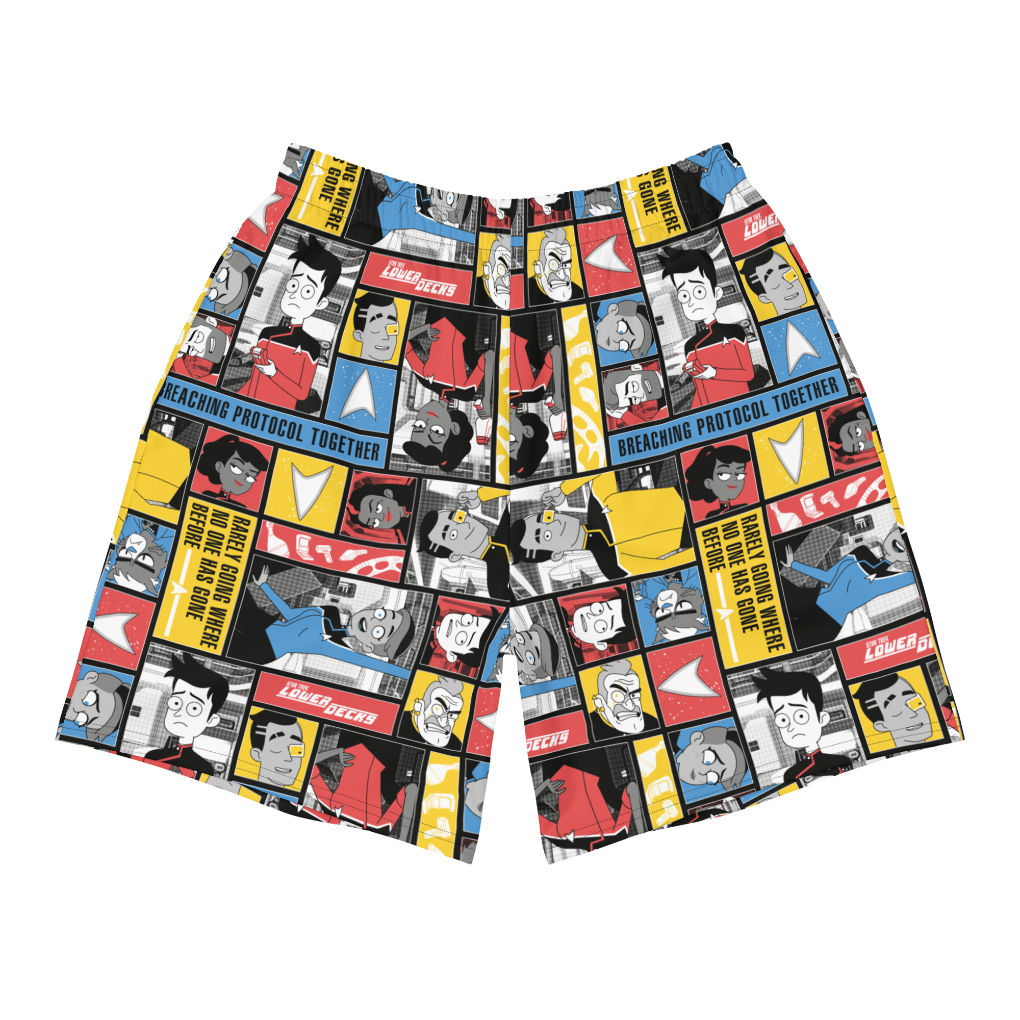 Star Trek: Lower Decks Blocks Pattern Athletic Shorts