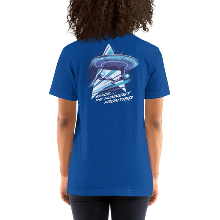 Star Trek: Lower Decks Space The Funnest Frontier Blue Unisex Premium T-Shirt