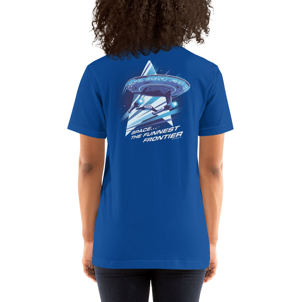 Star Trek: Lower Decks Space The Funnest Frontier Blue Unisex Premium T-Shirt