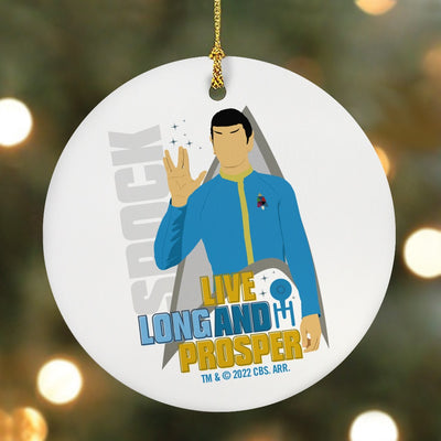 Star Trek: The Original Series Spock Live Long & Prosper Personalized Double-Sided Ornament