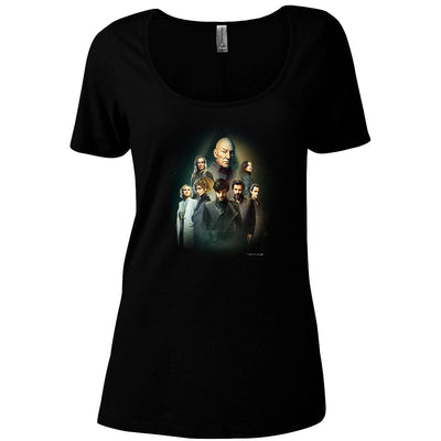 Star Trek: Picard Cast Collage Women's Relaxed Scoop Neck T-Shirt