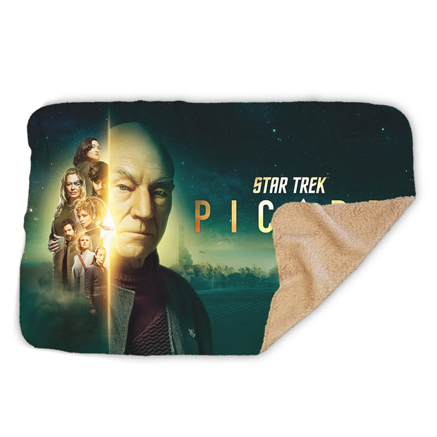 Star Trek: Picard Cast Vineyard Sherpa Blanket