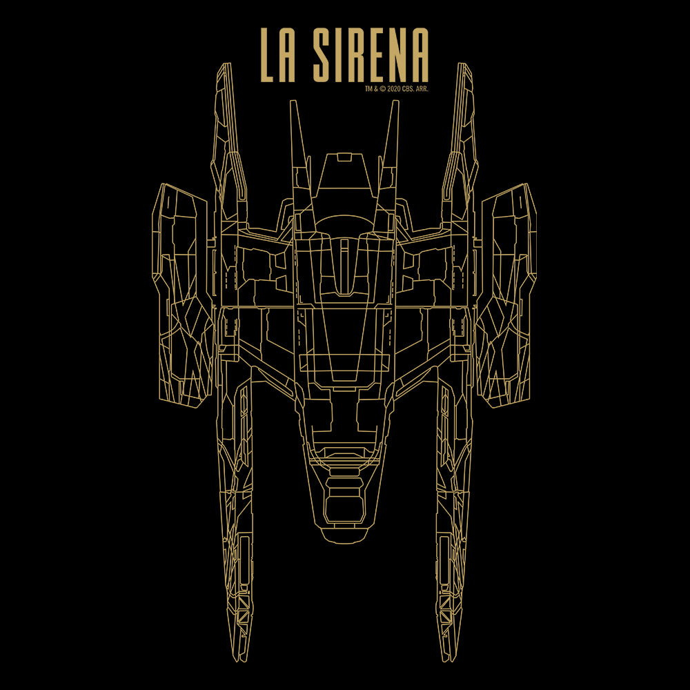 Star Trek: Picard La Sirena Schematic Adult Short Sleeve T-Shirt