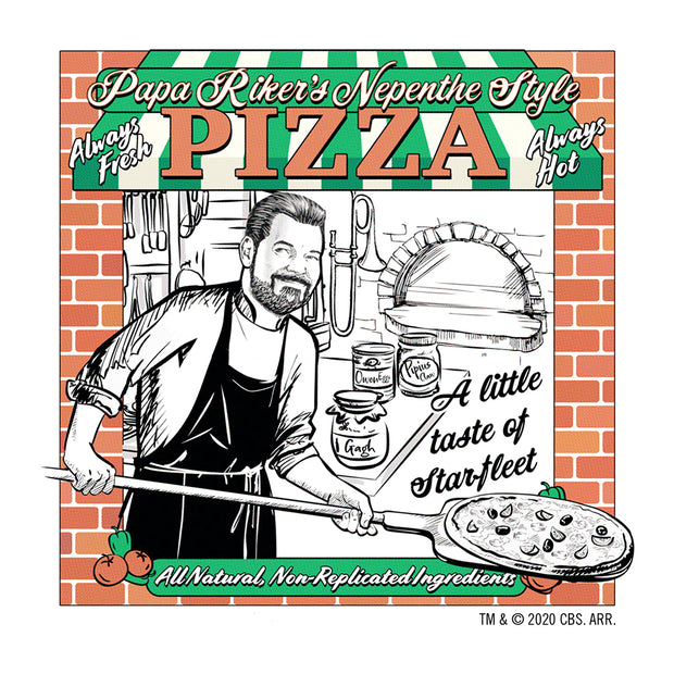Star Trek: Picard Riker's Pizza Apron - With Pockets