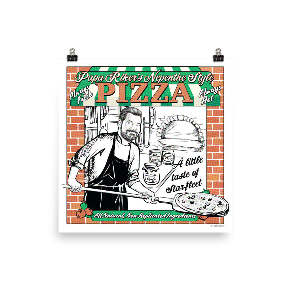 Star Trek: Picard Riker's Pizza Premium Satin Poster