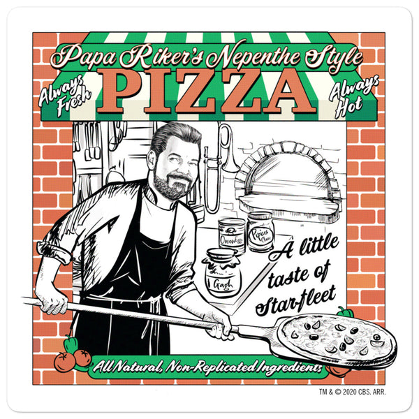 Star Trek: Picard Riker's Pizza Die Cut Sticker
