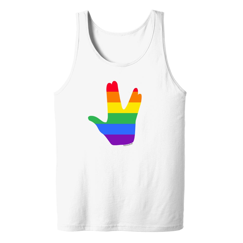 Star Trek Pride Vulcan Salute Adult Tank Top