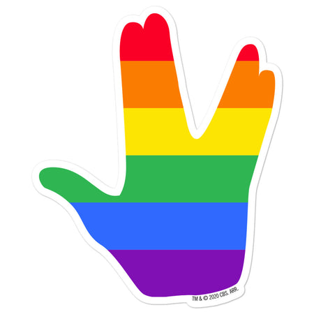 Star Trek Pride Vulcan Salute Die Cut Sticker