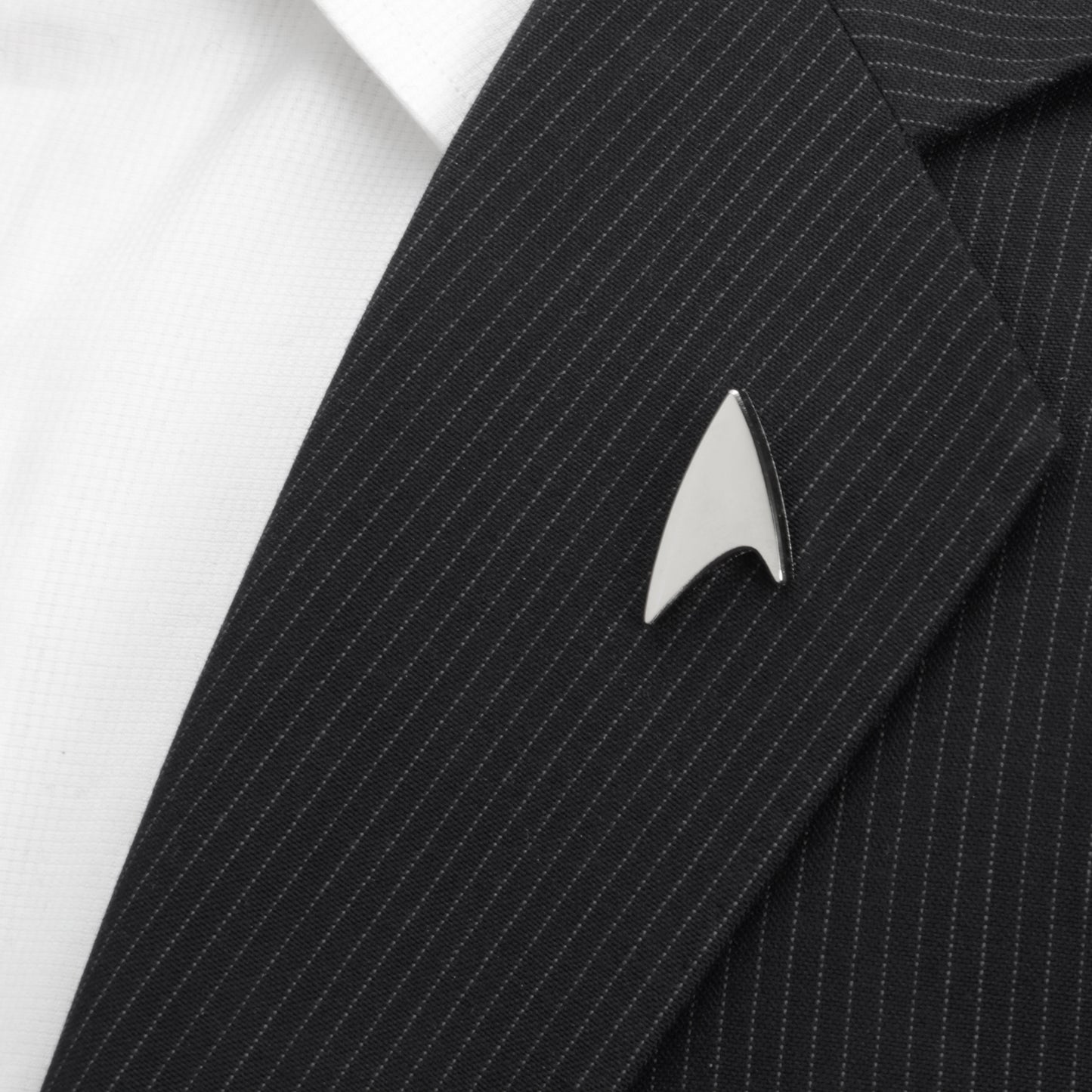 Star Trek Silver Delta Shield Lapel Pin