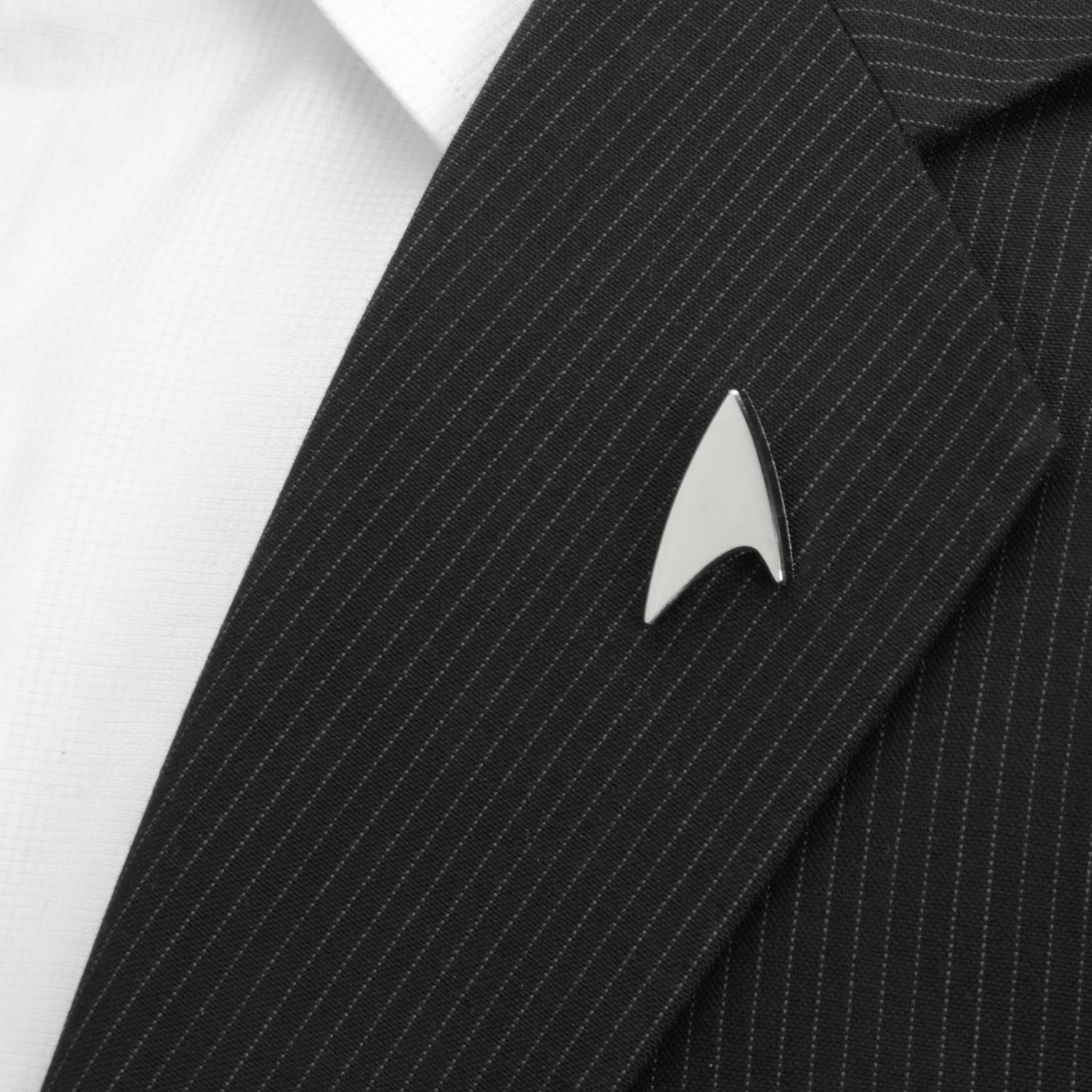 Star Trek Silver Delta Shield Lapel Pin