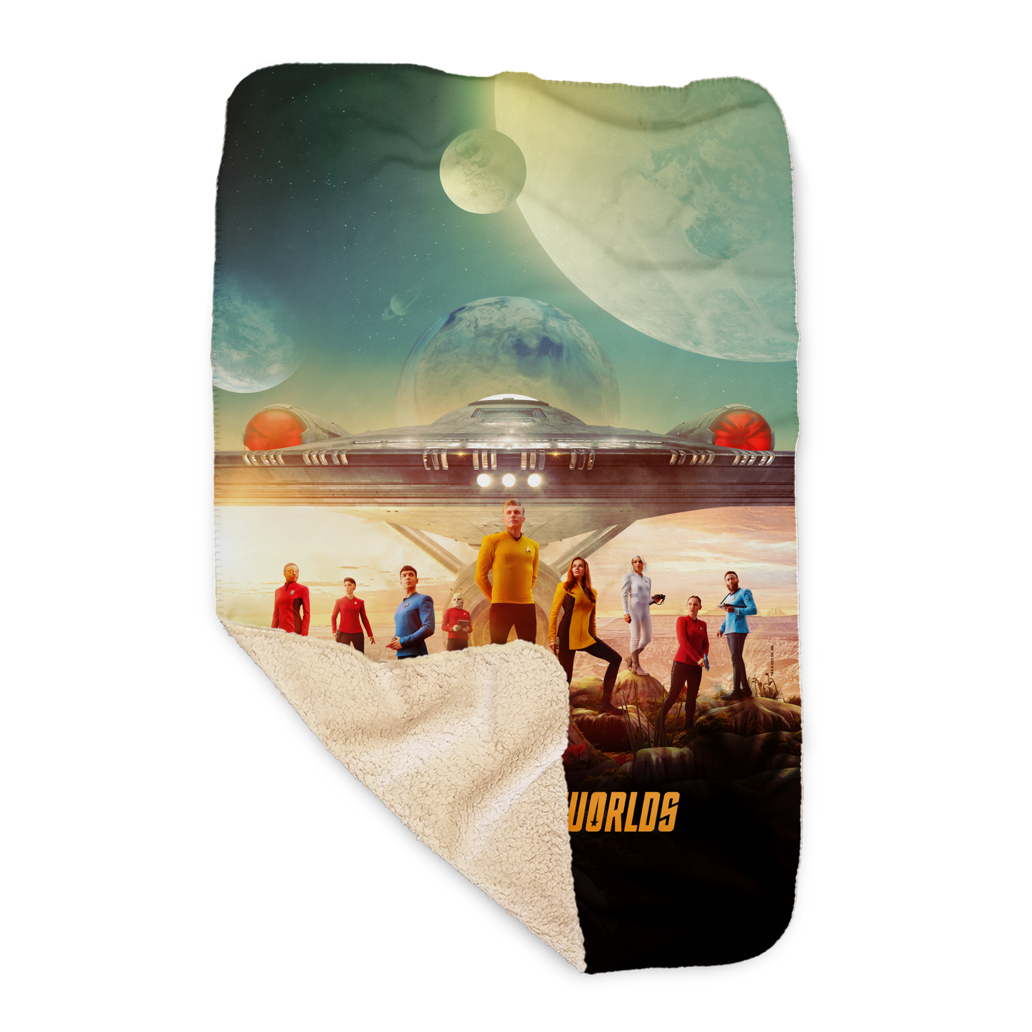 Star Trek: Strange New Worlds Landing Party Key Art Sherpa Blanket