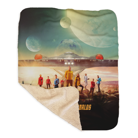 Star Trek: Strange New Worlds Landing Party Key Art Sherpa Blanket