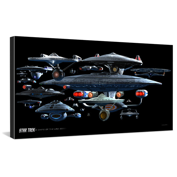 Star Trek Ships of the Line Starfleet Collage Traditional Canvas