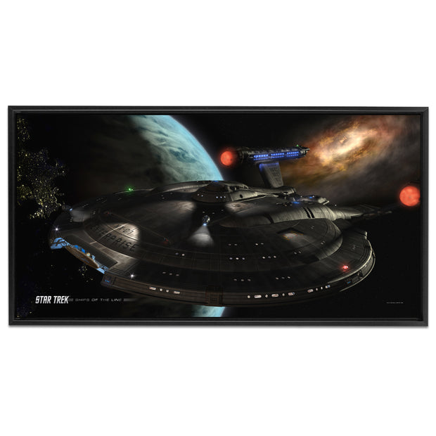 Star Trek: Enterprise Ships of the Line Distant Cousins Floating Frame Wrapped Canvas
