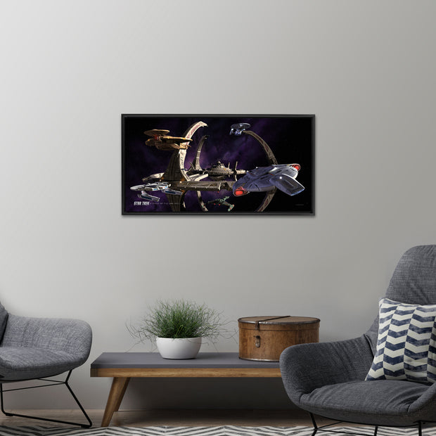 Star Trek: Deep Space Nine Ships of the Line Fortune Favors the Bold Floating Frame Wrapped Canvas
