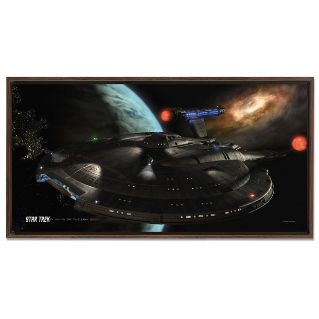 Star Trek: Enterprise Ships of the Line Distant Cousins Floating Frame Wrapped Canvas