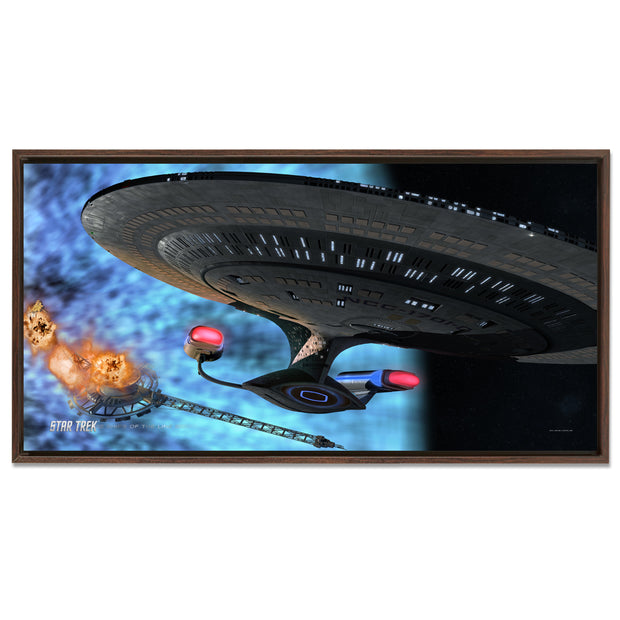 Star Trek: The Next Generation Ships of the Line Quantum Mystery Floating Frame Wrapped Canvas