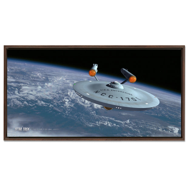 Star Trek: The Original Series Ships of the Line Assignment Earth Floating Frame Wrapped Canvas