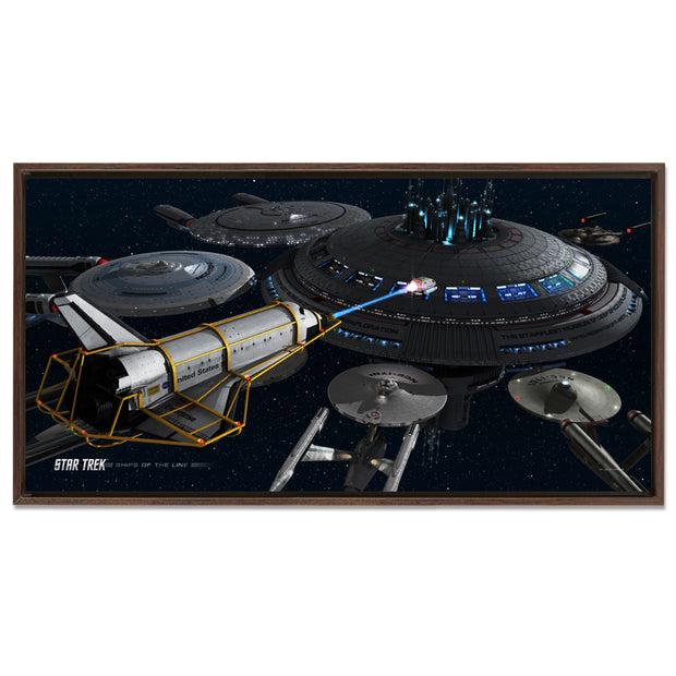 Star Trek Ships of the Line Acquisition Floating Frame Wrapped Canvas