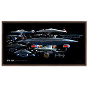 Star Trek Ships of the Line Starfleet Collage Floating Frame Wrapped Canvas