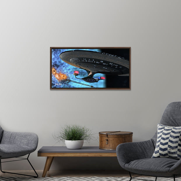 Star Trek: The Next Generation Ships of the Line Quantum Mystery Floating Frame Wrapped Canvas