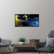 Star Trek: The Next Generation Ships of the Line Yesterday's Enterprise Floating Frame Wrapped Canvas