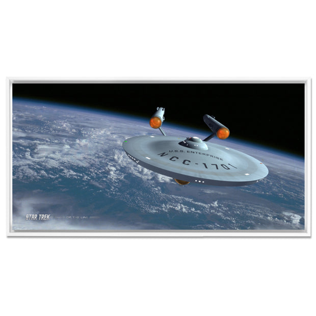 Star Trek: The Original Series Ships of the Line Assignment Earth Floating Frame Wrapped Canvas