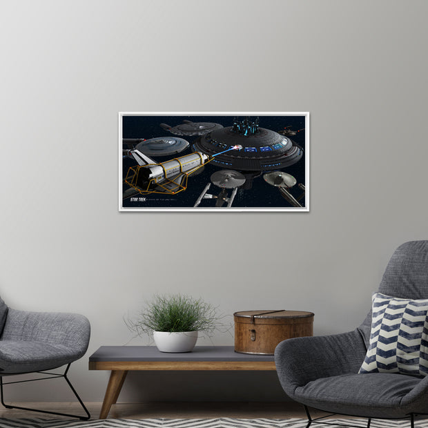 Star Trek Ships of the Line Acquisition Floating Frame Wrapped Canvas